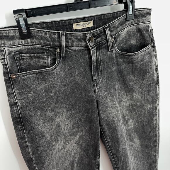 Levi's Made & Crafted Marker Tapered Black Acid Wash Cotton Blend Jeans Sz 26 - Picture 2 of 10